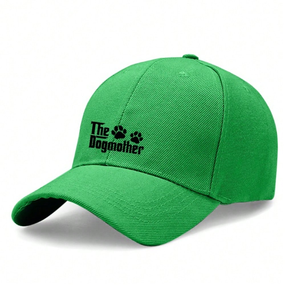 The Dogmother Print Adjustable Unisex Baseball Cap | Soft Fabric Breathable Curved Brim Casual Streetwear Outdoor Travel Accessories For Dog Lovers