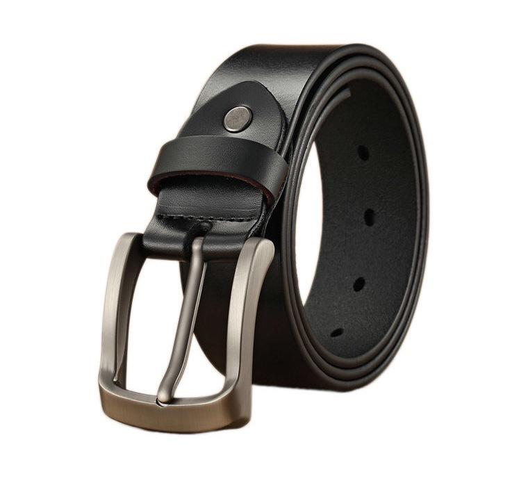 Ceinture Rétro à Boucle à Aiguille et Boucle Quotidienne pour Hommes, Ceinture pour Hommes pour le Commerce Extérieur, Ceinture en Cuir Véritable pour Hommes