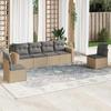 VidaXL Garden Lounge Set with Cushions 6 Pcs Beige Braided Resin 3218799