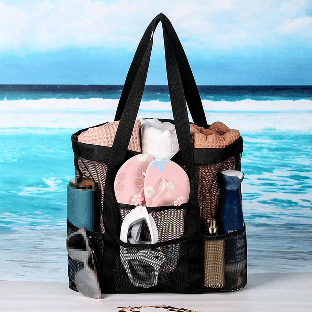 Frauen Schwimmen Lagerung Tasche Große Kapazität Schulter Pack Strand Tragbare Mesh Tasche Handtaschen Bade Reise Pack