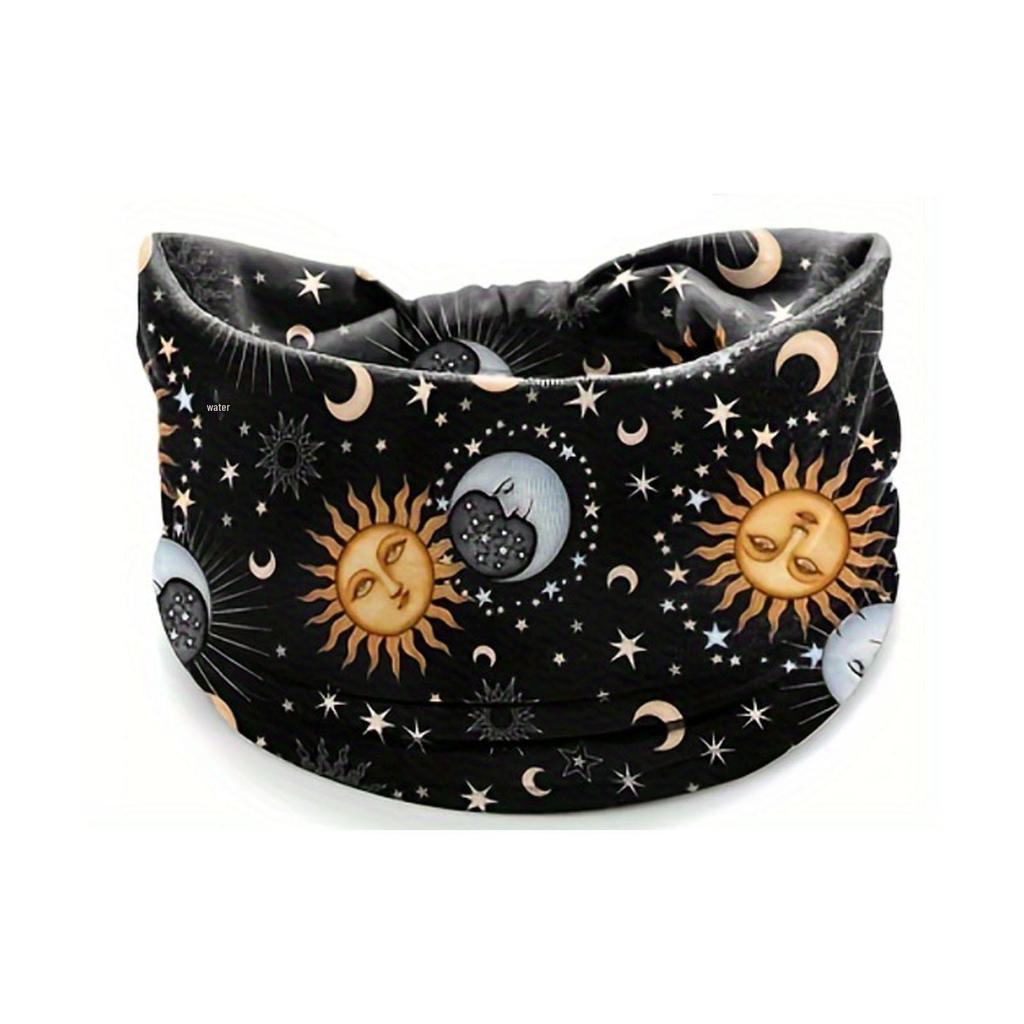 Bohemian Yoga Sweat-Wicking Cotton Headband - Wide, Elastic Hair Accessory