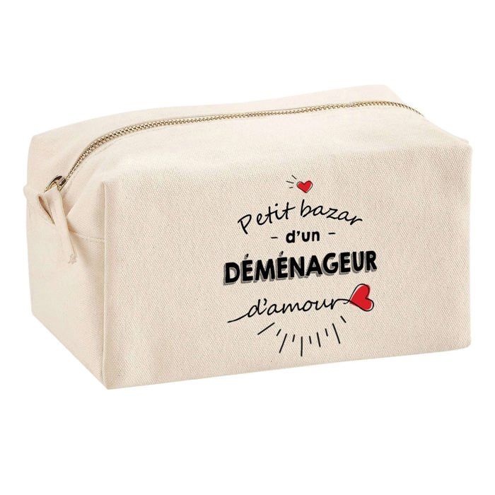 Trousse multifonction Bazar d'un Déménageur d'amour Cadeau Anniversaire Idée Personnalisé | Trousse Scolaire Fournitures Bureau