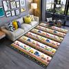 Construction Vehicles and Safety Signs Carpet Yoga Living Room Room Decor Children's Crawling Mat Doormat Area Rug