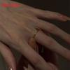 Geometric Silver Ring For Women With Zircon Stone Elegant Fashion Jewelry Accessory