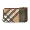 Burberry Check Woven Polyurethane Card Holder Women Accessories Beige 80942781