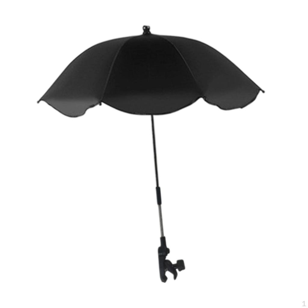 Strandstuhl Sonnenschirme Kinderwagen Schirm Verstellbare Klemme 360° Verstellbar Reißfest für Deck