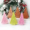 DIY 2025 Snowflake Christmas Tree Candle Silicone Mold Triangle Christmas Tree Snowflake Candle Molds Christmas Decoration Gift