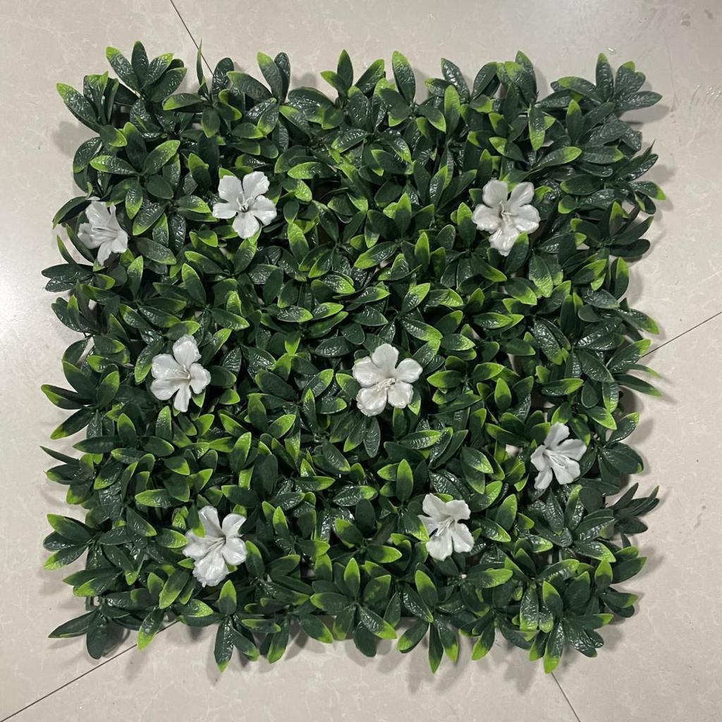 50×50cm Artificial Green Plant Wall - Plastic Vertical Garden, Fake Flower Wall, Synthetic Turf Background