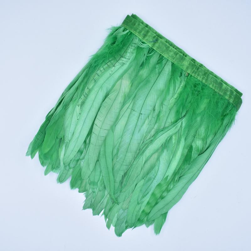 2Meters Colored Rooster Tail Feather Trim Ribbon Tape Black Pheasant Feathers for Crafts Carnival Party Decoration Decorative