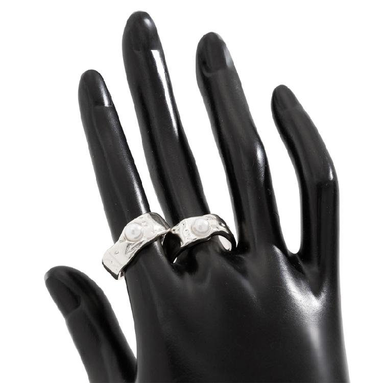 Fashionable Adjustable Flower Rings Set With Stylish Pearls Highlight Accessory for Women’s Everyday And Party Looks