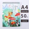 Thickened A4 Coil Sketchbook: Blank, Simple, Colorful Art Journal for Students and Kindergarten.