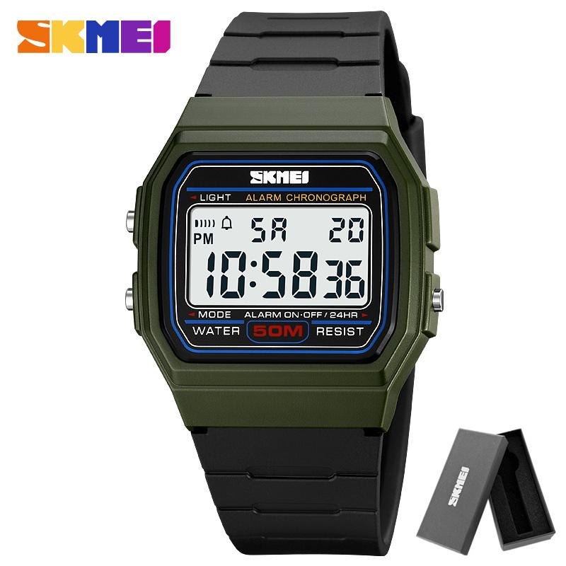 SKMEI 2042 Chrono Date Week Men Wristwatches Military Clock reloj hombre Digital Sport Watches Mens Outdoors 5Bar Waterproof