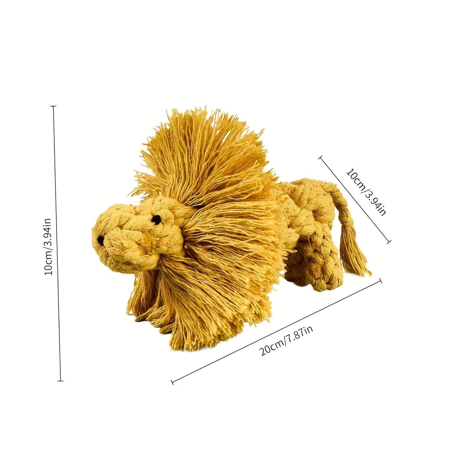 

Lion-Shaped Chew Rope Dog Toy Single Pack Non-Toxic And Durable Suitable for Medium And Small Dogs Safe for Dental Care Christmas Gift