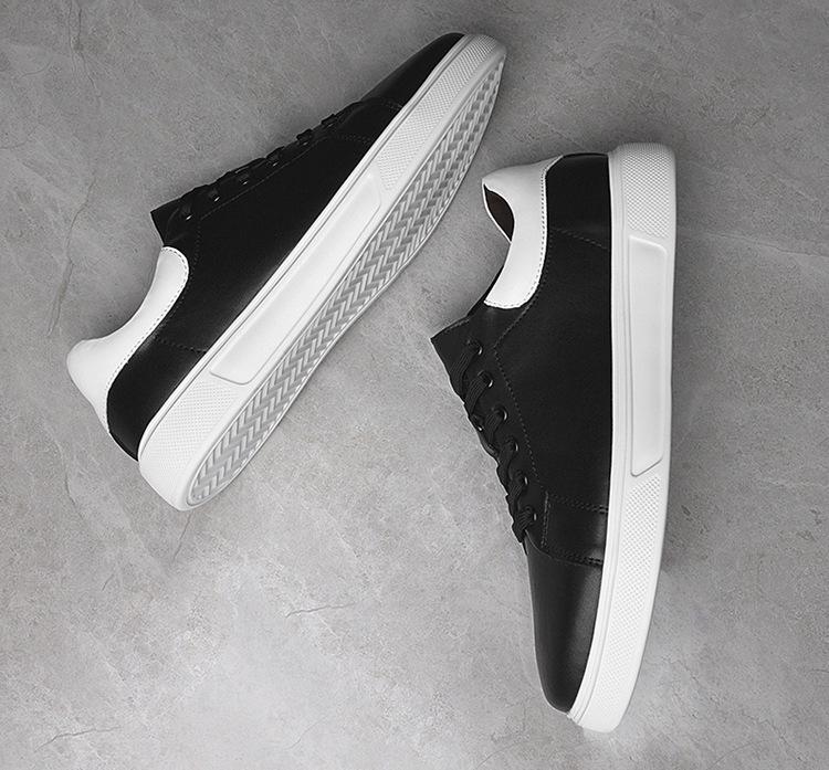 Men's Autumn Casual White Sneakers - British Style Soft Sole, Large Size Trendy Sports Board Shoes.