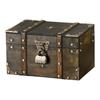 Jewelry Box Decorative Wooden Treasure Chest Vintage Storage with Lid Keepsake Rustic