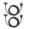 2Pcs USB Watch Charger Cable 3.3ft Universal Fast Charging Connection Cord for Fitbit Ionic Smartwatch