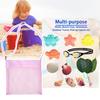 Kids Mesh Beach Bag with Adjustable Straps Seashell Collecting Sand Toy Storage for Boys Girls Breathable Quick-Dry Multi-Purpose Outdoor Bag