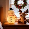 USB Powered Snowman Night Light Cute Christmas Desk Lamp with Warm Glow Holiday Decor for Office Bedroom