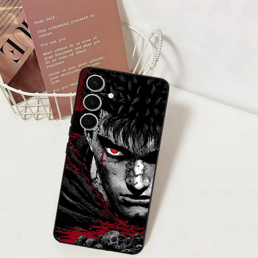 

Berserk Guts Hot Anime Phone Case For Samsung S 24 Fe 25 Ultra Plus 20 Lite 21 30 22 23 24 22 Ultra 5G Fundas Samsung S20 fe