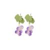 Retro French Mori Pastoral Stud Earrings Women'S Literary Purple Grape Earrings Light Luxury High-End Elegant Earrings