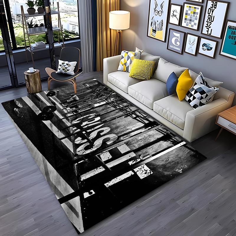 GYM Téma 3D Tisk Velkoplošné Koberce pro Domácí Obývací Pokoj Dětskou Ložnici Pohovku Vstupní Rohožka Kuchyňské Podlahové Koberce ProtiskluzovéDekor