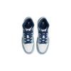 Air Jordan 1 Mid SE GS French Blue Kids Sneakers White Light-Steel-Grey Fire-Red DR6235-401
