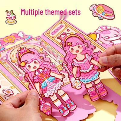 Little Mochi MoeKko Dress-up Jelly Stickers DIY Journal: Educational Sticker Book for Girls