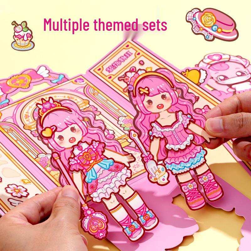 Little Mochi MoeKko Dress-up Jelly Stickers DIY Journal: Educational Sticker Book for Girls