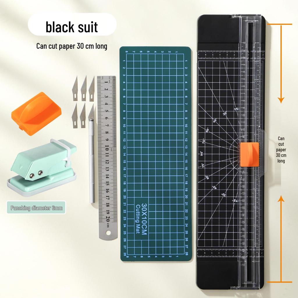 Dual Blade Portable Paper Cutter - Durable Sharp Craft & Office Knife for Students and Artists
