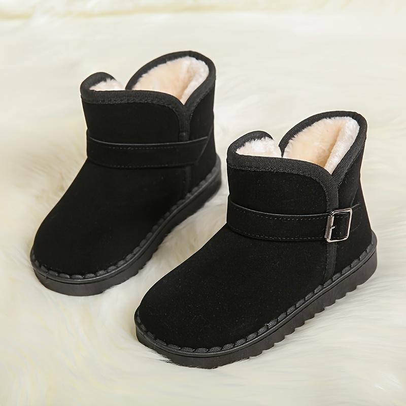 [Girls Winter Boots] Winter Round Toe Solid Fabric Girls Boots, 14 and Under Years Old