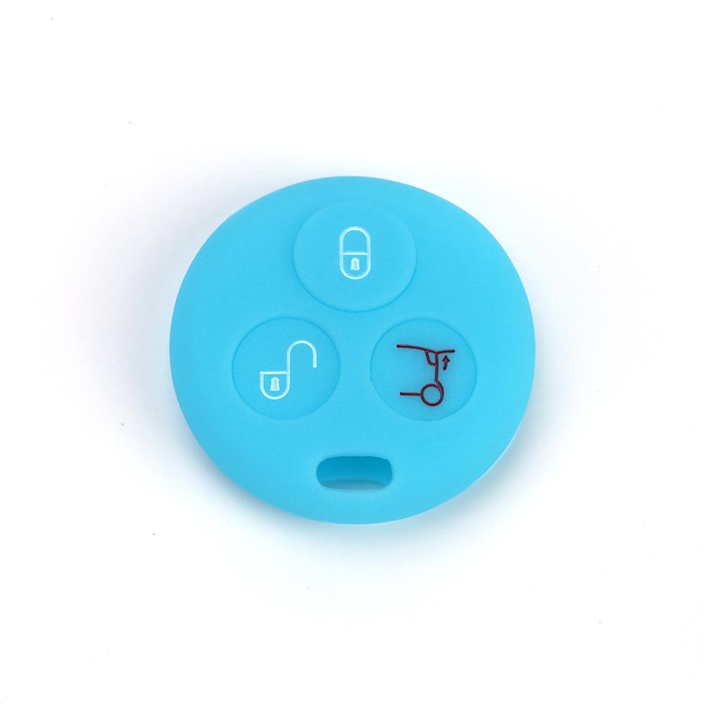 3 Buttons Silicone Remote Key Shell Fob Car Case For Mercedes Benz Smart Fortwo 450 Forfour Roadster City-Coupe Car Styling