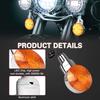 2pcs Motorcycle Front Rear Flat LED Turn Signal Light Amber Indicator Lamp Accessories for Ha-rley Touring 2001-2018