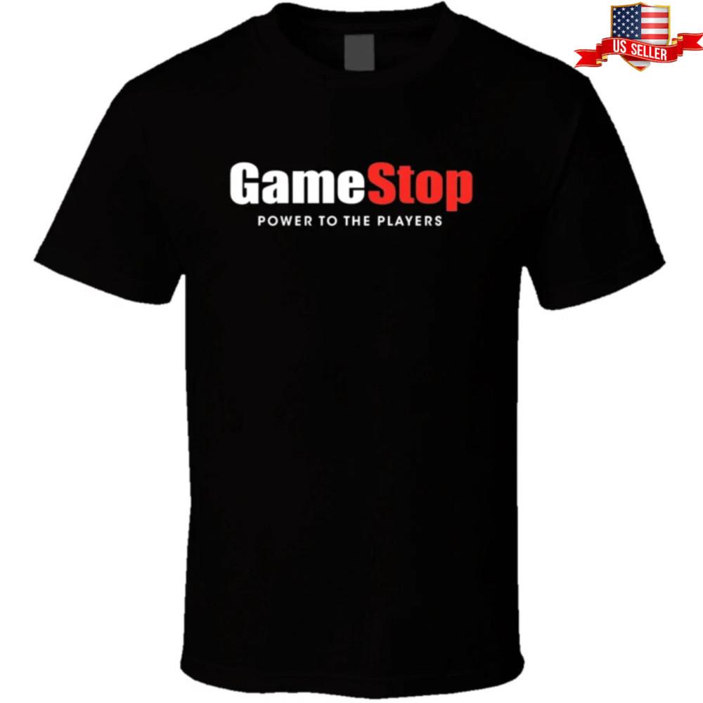Игровая футболка GameStop Power To The Players Ретро-игровая футболка Мерч для геймеров Топ Унисекс Футболка XXL