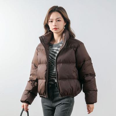 Feather New Winter Small Solid Color Bread Jacket Thickened Down Jacket Women's Warm White Duck Down Jacket