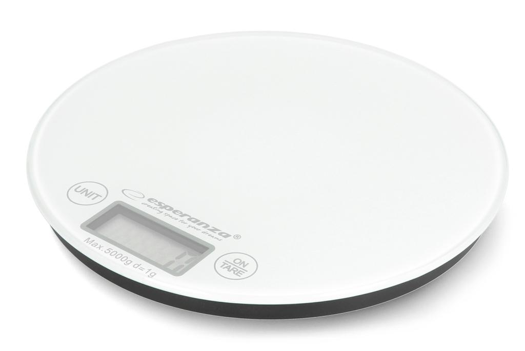 ES156B MANGO ROUND KITCHEN SCALE WHITE