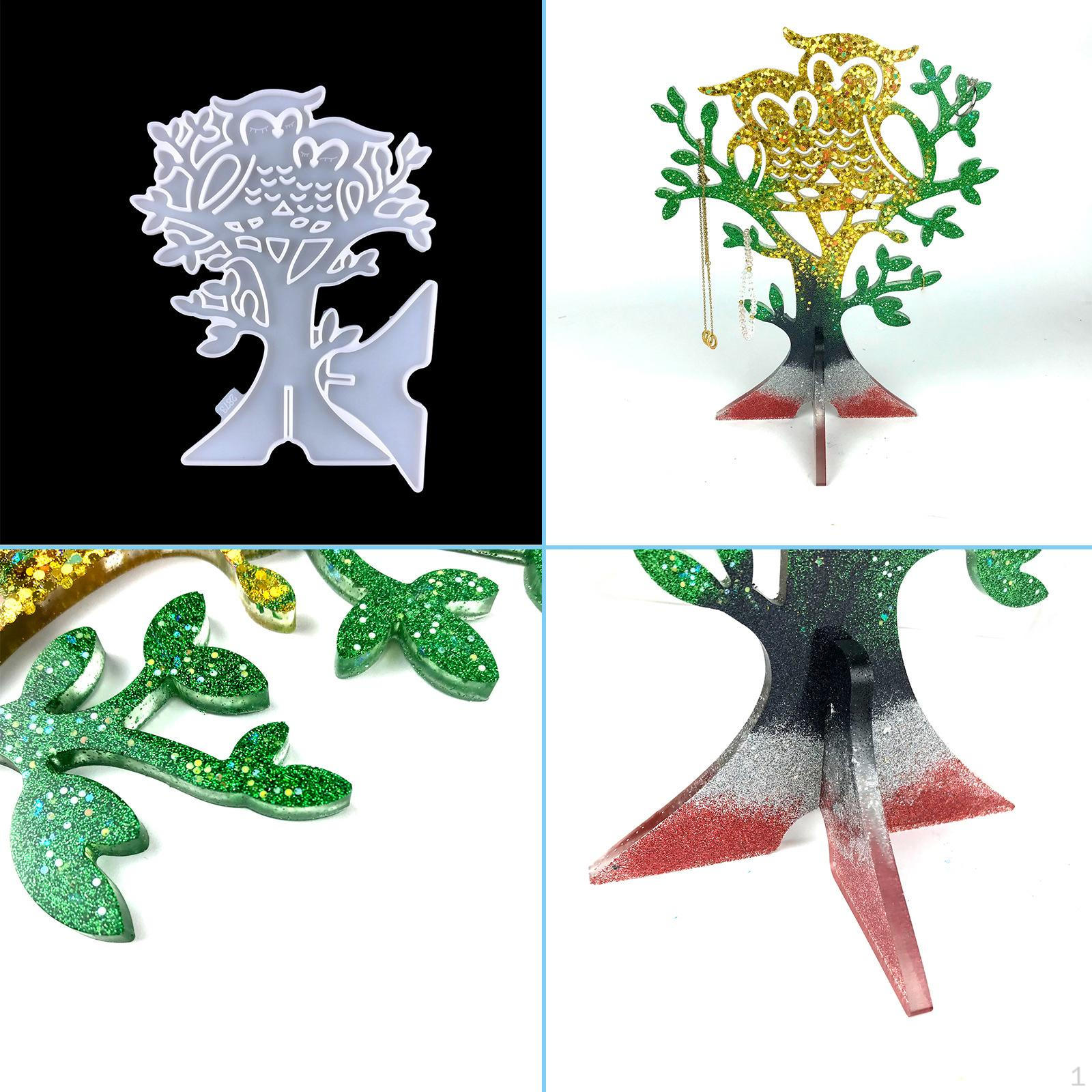 Animal Tree Shaped Jewelry Rack Epoxy Resin Molds, Hanging Stand , Handmade Display Handcraft