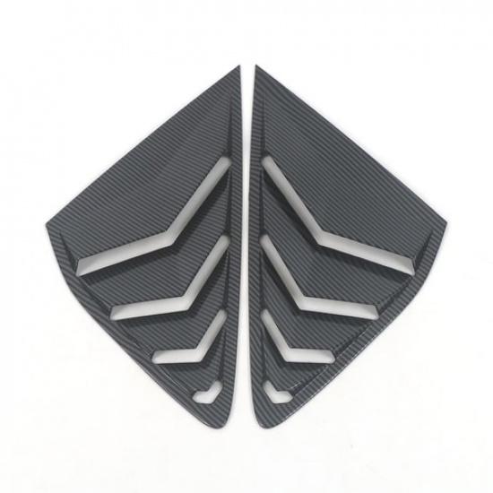 Carbon Fiber Rear A Window Louver Shutter Lid Cover Trim For  Honda Accord