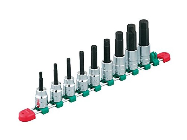 Kyoto Tool Hexagon Bit Socket TBT409BH (KTC) 12.7mm (1/2 Inch) Set, 9-Piece Set,