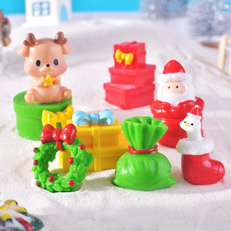 Weihnachtsdeko Kleine DekoartikelWeihnachtsgeschenkboxen Alter Mann SchneemännerKunstharzhandwerk