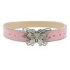 Butterfly Buckle Women's Belt PU Waistwear New Decorative Belt  Jeans Accessories