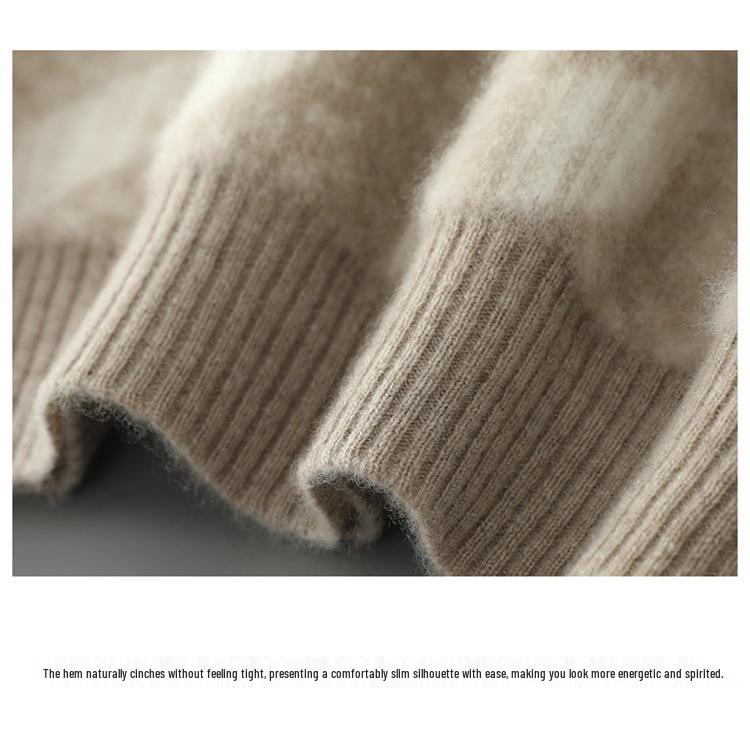 2025 Men's Autumn/Winter 100% Wool Jacquard Knit Sweater