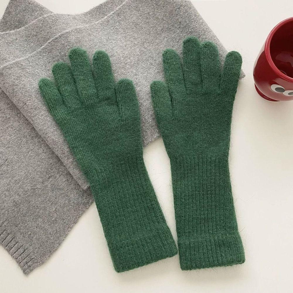 Faux Fur Long Rabbit Fur Gloves Warm Winter Women Gloves Breathable Full Finger Mittens Gift