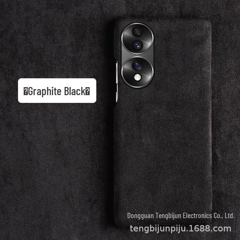 Genuine Leather Full-Cover Anti-Fall Case for OPPO Find X6/X5 Pro Suede Protective Case