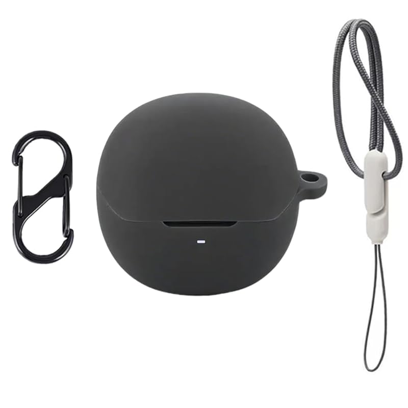 

For QCY AilyBuds Pro/AilyBuds Pro+(HT10) case Protective cover [SHANCHI] Wireless earphone silicone protective cover (with climbing buckle + strap)