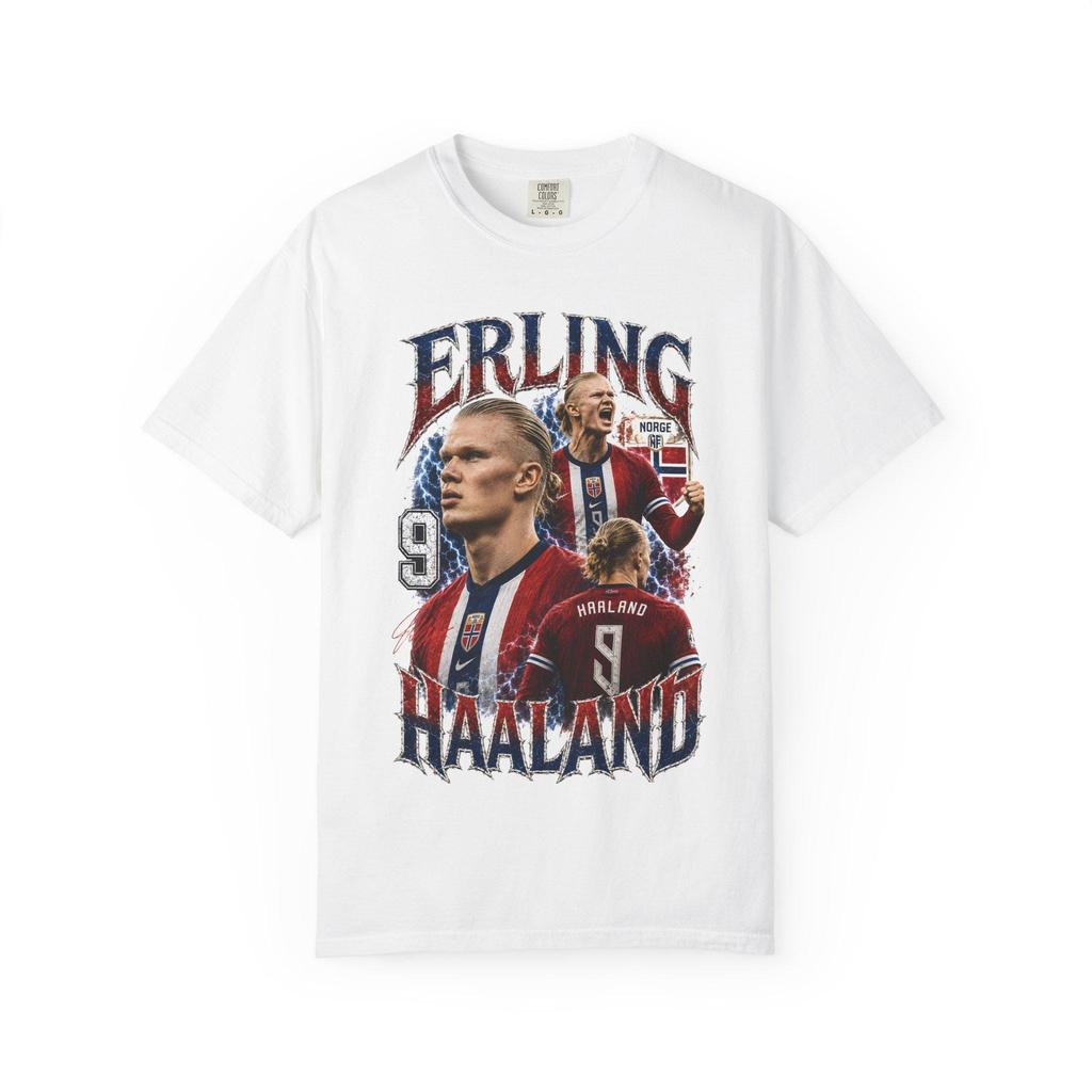 2026 New Norway Erling Haaland Soccer Player Graphic T Shirt Y2k Oversized Unisex Casual Oneck Fan Short Sleeve Tee
