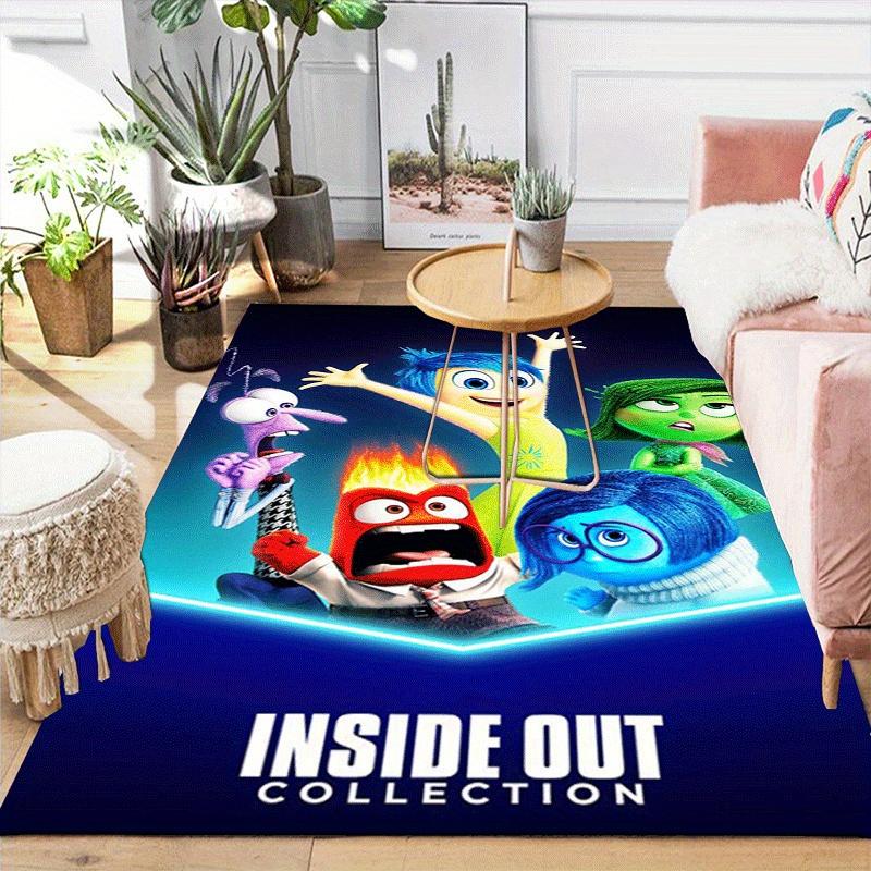 1pc Inside Out Pattern Area Rug Soft Flannel Floor Mat for Living Room,Office,Bedroom and Carpet