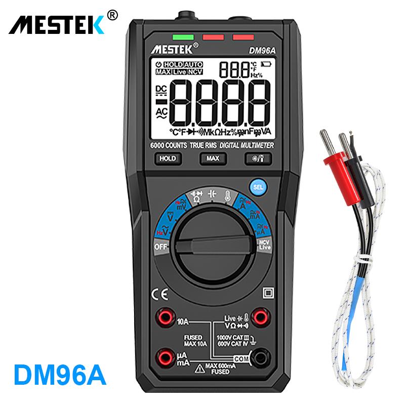 TRMS Large Au-to Digital Multimeter Auto Range Fast Accurately Measures Multimetro 1000V 10A AC DC Ohm Hz NCV Live Voltage Mete