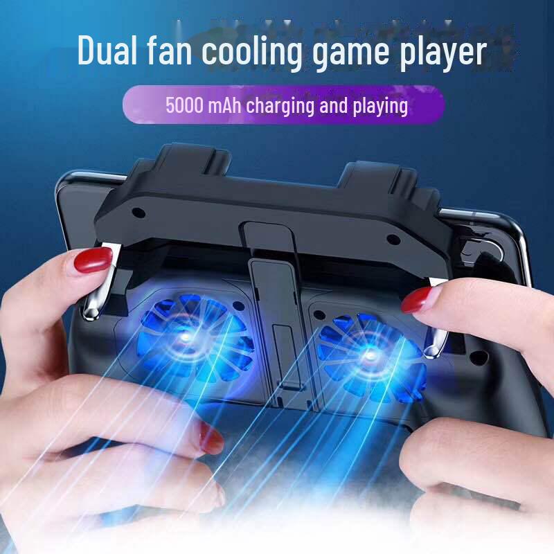 Upgraded H10 Dual-Fan Cool Power Bank & Multi-Function Gaming Handle with Adjustable Settings