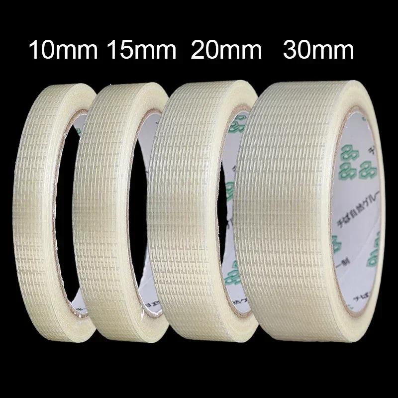 20-80M Glasfaser Transparentes Netzband für Holz Kunststoff Glas Metall Batterie Isolierband Wasserdicht Einseitig Paketband