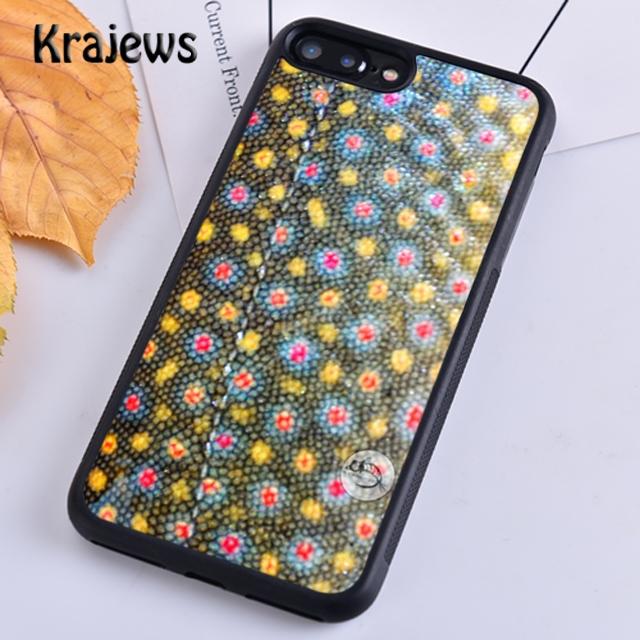 Krajews Rainbow Trout Fishing Skin Phone Case Cover For iPhone 17 Air 16 15 14 plus 12 13 pro max coque Fundas